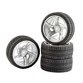thumbnail image 1 of Neumáticos  4 piezas, ruedas y neumáticos de goma para vehículos todoterreno altos para Monster Truck, antivuelco ensanchado de 75 H Hugo ruedas y neumáticos rc, 1 of 3