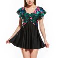 thumbnail image 1 of Qarigey Elegante traje de baño para mujer: siéntete segura y hermosa en la playa Traje de baño para mujer Traje de baño ligero Canglan Lake Vestidos flor roja negra US10, 1 of 6