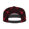 thumbnail image 5 of Adjustable Baseball Cap, Red Skulls K Flat Bill Trucker Flat Brim Hats Dad Hat for Men Women - Snapback Hat Adjustable Size, 5 of 7