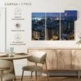 thumbnail image 4 of Elephant Stock Sao Paulo Twilight Glow Wall Art - Horizontal Multi Panel Canvas - Living Room Wall Decor - City Multi Panel - Gray And Beige Decor - 50" x 32", 4 of 4