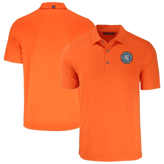 Men's Cutter & Buck Orange New York City FC Forge Eco Stretch Recycled Polo