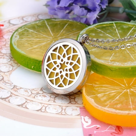 Round Star Hex Essential Oil Diffuser Aromatic Perfume Jewelry Necklace Locket