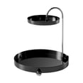 thumbnail image 3 of Estante de almacenamiento de 2 niveles, organizador de cocina con rotación de 360 ​​grados, para encimera y maquillaje Negro, 3 of 9