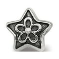 thumbnail image 3 of 925 Sterling Silver Reflections Antiqued Star with Flower Kids Bead; for Children; for Women and Men, 3 of 3