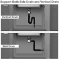 thumbnail image 5 of Universal Bathroom Sink Drain Kit 1.5 Inch Flexible P Trap Pipe Anti Clog Hair Catcher Brass Stopper Easy Install No Tool Needed Odor Proof Leak Proof, 5 of 10