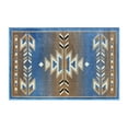 thumbnail image 2 of BizChair Southwest Native, Area Rug (2 Feet X 3 Feet) Mat, Blue, 2 of 6