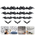 thumbnail image 4 of 60pcs Halloween Party 3D Bat Decals Halloween Theme Scene DIY Bat Stickers, 4 of 8