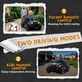 thumbnail image 5 of 24V Kids Ride on Car with Parents Control, 2 Seater Battery Powered Kids Electric Car with 2WD, Four Wheel Suspension, LED Light, Bluetooth and MP3 for Kids Aged 3+, Black, 5 of 7