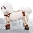 thumbnail image 3 of Dirty-proof Dog Suspender Boots with Harness for Small To Medium Dogs (Brown), 3 of 12