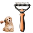 thumbnail image 2 of Heavy Duty Undercoat Rake Pet Brush for Long Hair Dematting Comb for Dogs and Cats Deshedding Dog Brush Removes Tangles Knots and Loose Fur, 2 of 8
