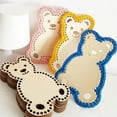 thumbnail image 6 of 4PCS Bear Wooden Basket Bottoms Bag Bottoms Crochet Basket Base, 6 of 6