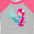 thumbnail image 4 of Inktastic Mermaid And Dolphin, Mermaid With Pink Hair Girls Baby Bodysuit, 4 of 5