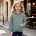 thumbnail image 2 of Girls Hoodies Long Sleeve Pocket Pullover Hooded Sweatshirt Casual Cute Fall Winter Outfits Size 6-7 Years, 2 of 7
