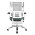 thumbnail image 4 of Office Star Products Breathable White Vertical Mesh Chair with Grey Mesh Seat and Polished Aluminum Base, 4 of 9