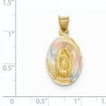 thumbnail image 2 of Beautiful 14K w/Rhodium D/C Lady Of Guadalupe Oval Pendant, 2 of 2