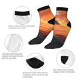 thumbnail image 5 of Pofeuu Sunset Dancing Dolphin B Print 30cm Socks, Adult Running Hiking Socks for Youth and Adult, 5 of 7