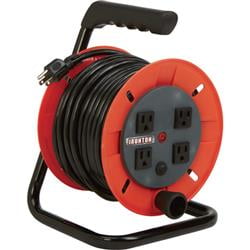 4 Outlets 50ft 14/3 Ironton Manual Wind Extension Cord Reel