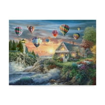 Trademark Fine Art 'Balloons over Sunset Cove' Canvas Art by Nicky Boehme