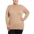 thumbnail image 1 of Joseph A. Womens Knit Pullover Sweater, Beige, Plus Size, 2X, 1 of 1