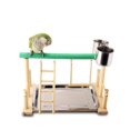 thumbnail image 1 of Parque infantil para loros, madera Natural saludable, soporte de juego para pájaros resistente y duradero para juguetes de ejercicio para pájaros, 1 of 5