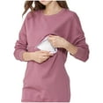 thumbnail image 4 of Diufon Women's Maternity Sweatshirt Casual Loose Long Sleeve Crewneck Pullover Tops Pregnant Breastfeeding Shirts, 4 of 7