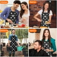 thumbnail image 7 of Black Gothic Moon Star Face Pattern Apron-Garden Aprons for Women with Pockets-Cotton Linen Waterproof Kitchen Cooking Gardening Aprons Adjustable for Kitchen,Cooking,BBQ and Salon 33x27 Inch, 7 of 7