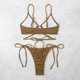 thumbnail image 4 of Conjunto de bikini de tiras, traje de baño de bikini de 2 piezas, traje de baño de bikini para mujer, durabilidad probada en el tiempo, 4 of 8