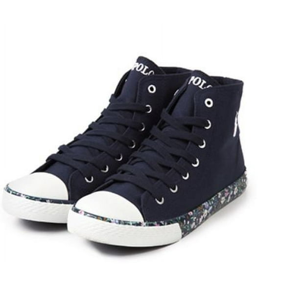 Polo Ralph Lauren Kids Girl's Slone Mid Multi Floral Sneaker, 5, NWOB
