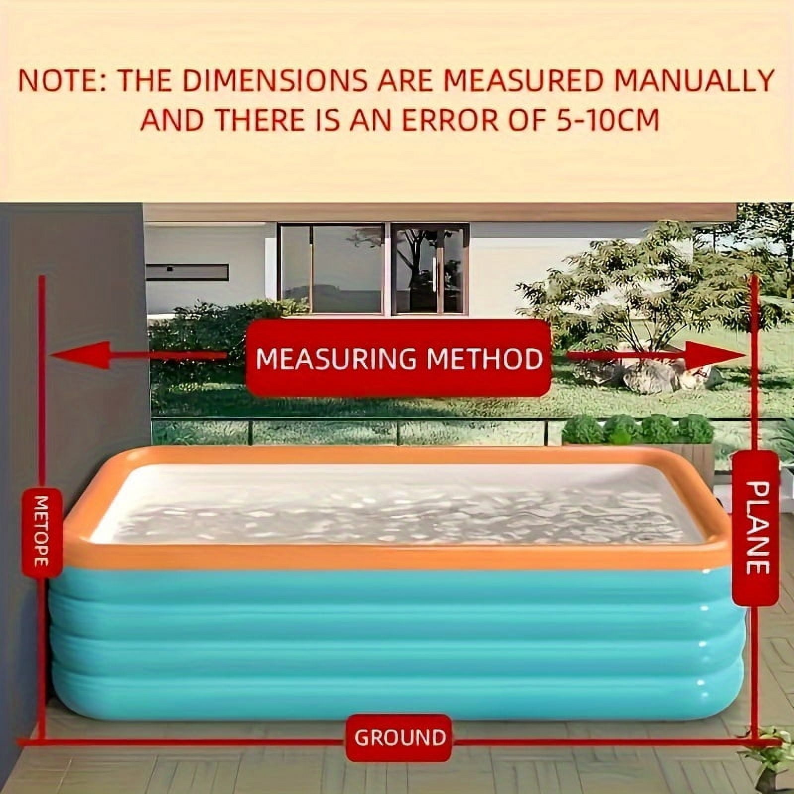 4-Meter Inflatable Household Swimming Pool, Thick PVC, Quick-Open Outdoor Pool for Yard Parties