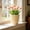 Beige, variant on Large Round Faux Woven Rattan Plastic Planter with Matching Drainage Tray, Breathable Shatterproof Flower Pot for Succulents Houseplants Indoor Decor, Dark Gray