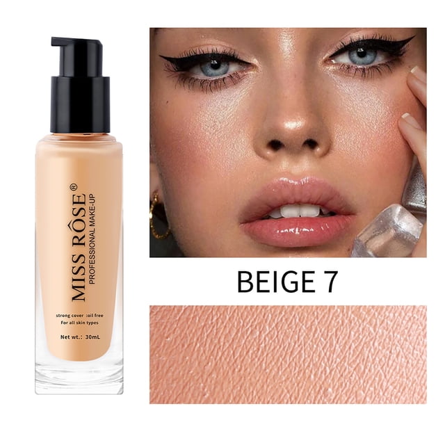 High Light Face Liquid Foundation Makeup Full Coverage Concealer Whiten 30Ml, Concealer Foundation