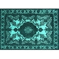 thumbnail image 1 of Ahgly Company Indoor Rectangle Oriental Turquoise Blue Industrial Area Rugs, 2' x 5', 1 of 4