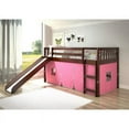 thumbnail image 3 of Donco Kids Twin Solid Wood Mission Low Loft Bed with Blue Tent in Cappuccino, 3 of 5