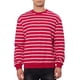 thumbnail image 1 of SUDADERA DE HOMBRE INSPIRE CHIC A RAYAS, AJUSTE REGULAR, CUELLO REDONDO, MANGAS LARGAS, SUDADERAS PULLOVER IMPRESAS, S ROJO BLANCO, 1 of 4