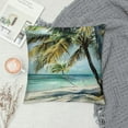 thumbnail image 2 of BCIIG Palm Trees Beach Ocean Graphic Decorative Pillow Cover for Home Couch Living Room Bed Sofa 1PC 20x20in, 2 of 5