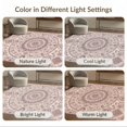 thumbnail image 7 of ODIKA 4'x6' Washable Area Rug Non-Slip, Chair-Friendly, Flatwoven Distressed Scrollwork Border Design Featuring Central Boho Motif for Home Office, Under Desk, 7 of 7