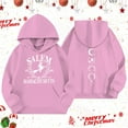 thumbnail image 4 of XAOFW Kid Hoodies Sweatshirts Girls Fuzzy Jacket Athletic Long Sleeve Letter Graphic Soft Cozy Casual Daily Wear Pullover, 4 of 5