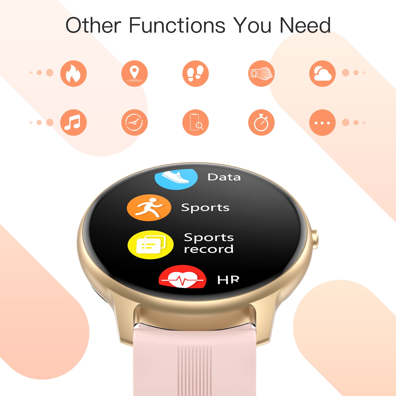 AGPTEK Montre Connectée Femme Smartwatch Bluetooth 5.0 Tracker d