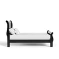 thumbnail image 4 of Starlight Canyon Home Black Wooden King Size Bed Frame - Sleigh Design with Headboard and Footboard, 4 of 7