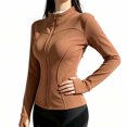 thumbnail image 5 of Junboys Women's Zip Up Running Jacket - Fleece Lined Fitted Activewear with Thumb Holes and Zippered Pockets, Perfect Fall Outfits and Zip Up Jackets, 5 of 5