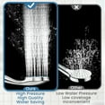 thumbnail image 3 of GPED High Pressure Shower Head, 7-Mode Handheld Shower Head, Anti-Clog Nozzles, Built-in Pause Mode & 2 Power Wash, High Flow Shower Head with Wall/Overhead Brackets &59" Stainless Steel Hose, Silver, 3 of 7
