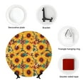 thumbnail image 4 of Balery Colorful Bohemian Sunflower Print Bone China Decorative Plate Ceramic Dinner Plates Art Crafts with Display Stand-7in, 4 of 6
