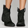 thumbnail image 2 of Awdenio Bottes Mode Décontractées pour Femmes Bottes d'Équitation à Talon Bloc Talon Bas Mi-Mollet, 2 of 5