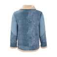 thumbnail image 5 of ManxiVoo Winter Coats for Men Leather and Integrated Lamb Men's Jacket with Thickened Suede Jacket for Warmth Jackets for Men Blue XXXXL, 5 of 5