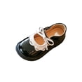 thumbnail image 3 of Viluyesy Girls Princess Sandals - Lace Bow Flat Soft Sole Low Heel Summer Dress Shoes Black Size 8, 3 of 10