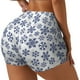 thumbnail image 1 of Fotbe Dark Blue Snowflakes Shorts Sin Costuras – Shorts Deportivos de Cintura Alta para Mujer, Elásticos para Gimnasio, Yoga, Running o Ciclismo-Medium, 1 of 8