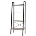 thumbnail image 6 of LEASEN 4-Shelf Ladder Bookshelf, Metal frame and Wood Shelves Storage Furniture for Office, Bathroom, Living Room，Gray Color, 6 of 9