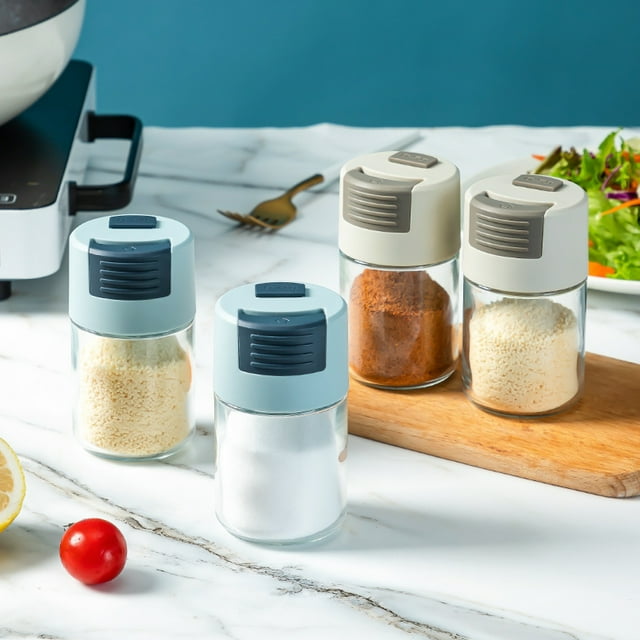 Lubelski 100ml Spice Jar Push Type Leak Proof PP Good Air Tightness Mini Seasoning Container Kitchen Accessories