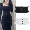thumbnail image 5 of Happy Date Women Wide Elastic Waist Belt Stretch Fashion Waistband Stretchy Dress Belt Band Wrap Vintage Lady Dresses, 5 of 5