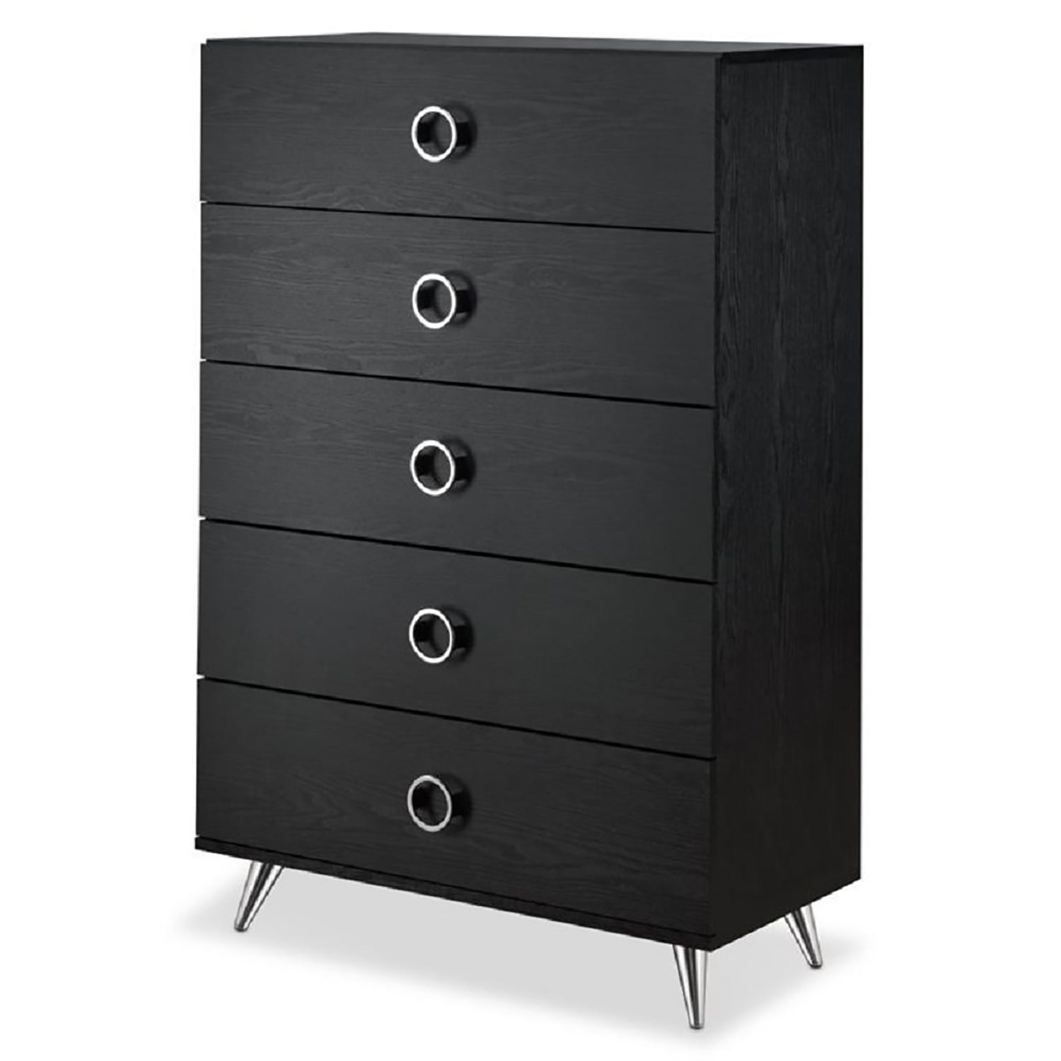 Kadyn Chest of Drawers, Black Nightstand for Living Room, Storage Cabinet with 5 Drawers, Dresser Kadyn Chest of Drawers, Black Nightstand for Living Room, Storage Cabinet with 5 Drawers, Dresser